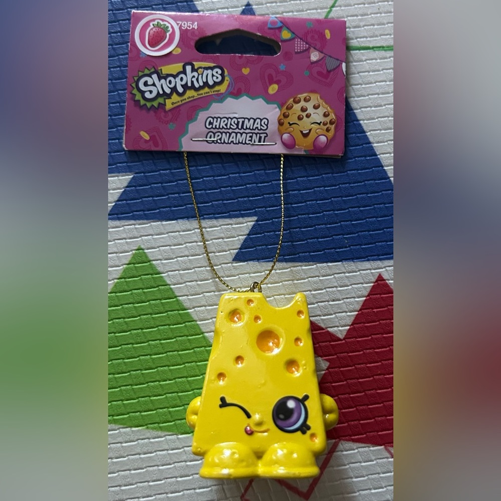 Shopkins Cheese Christmas Ornament NWT